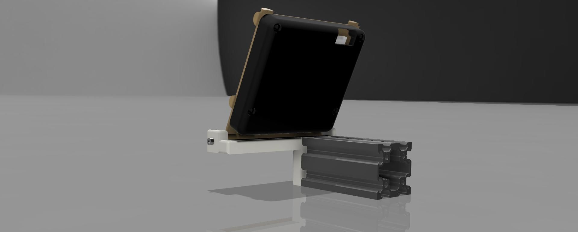 Bamboo Style Screen Mount LCD12864 3D print model_2