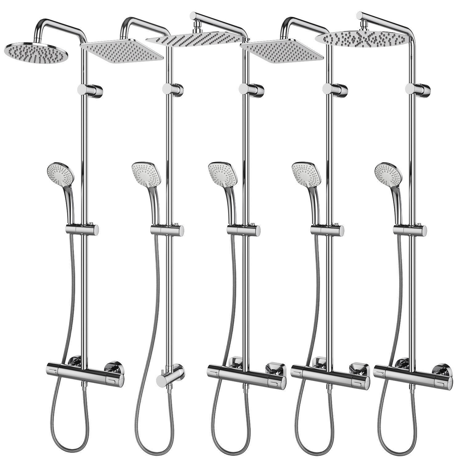 Shower systems IDEAL standard set 126 3D model_1