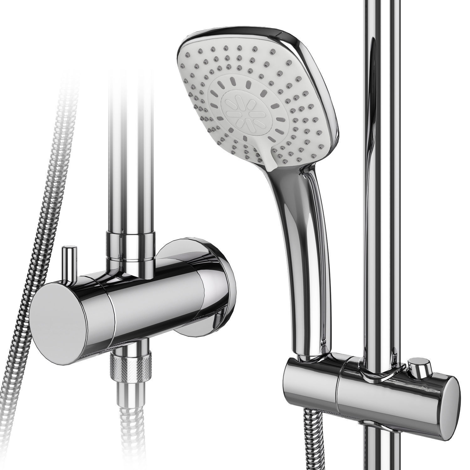Shower systems IDEAL standard set 126 3D model_2