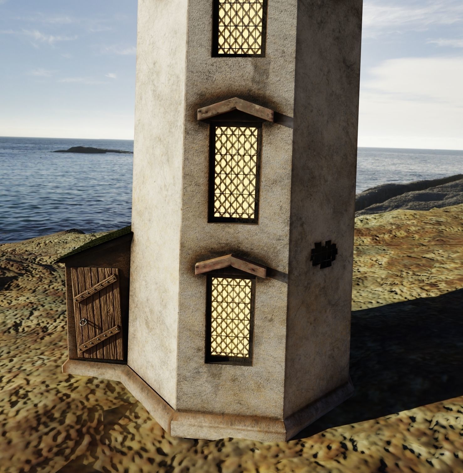 Lighthouse red 3D model_4