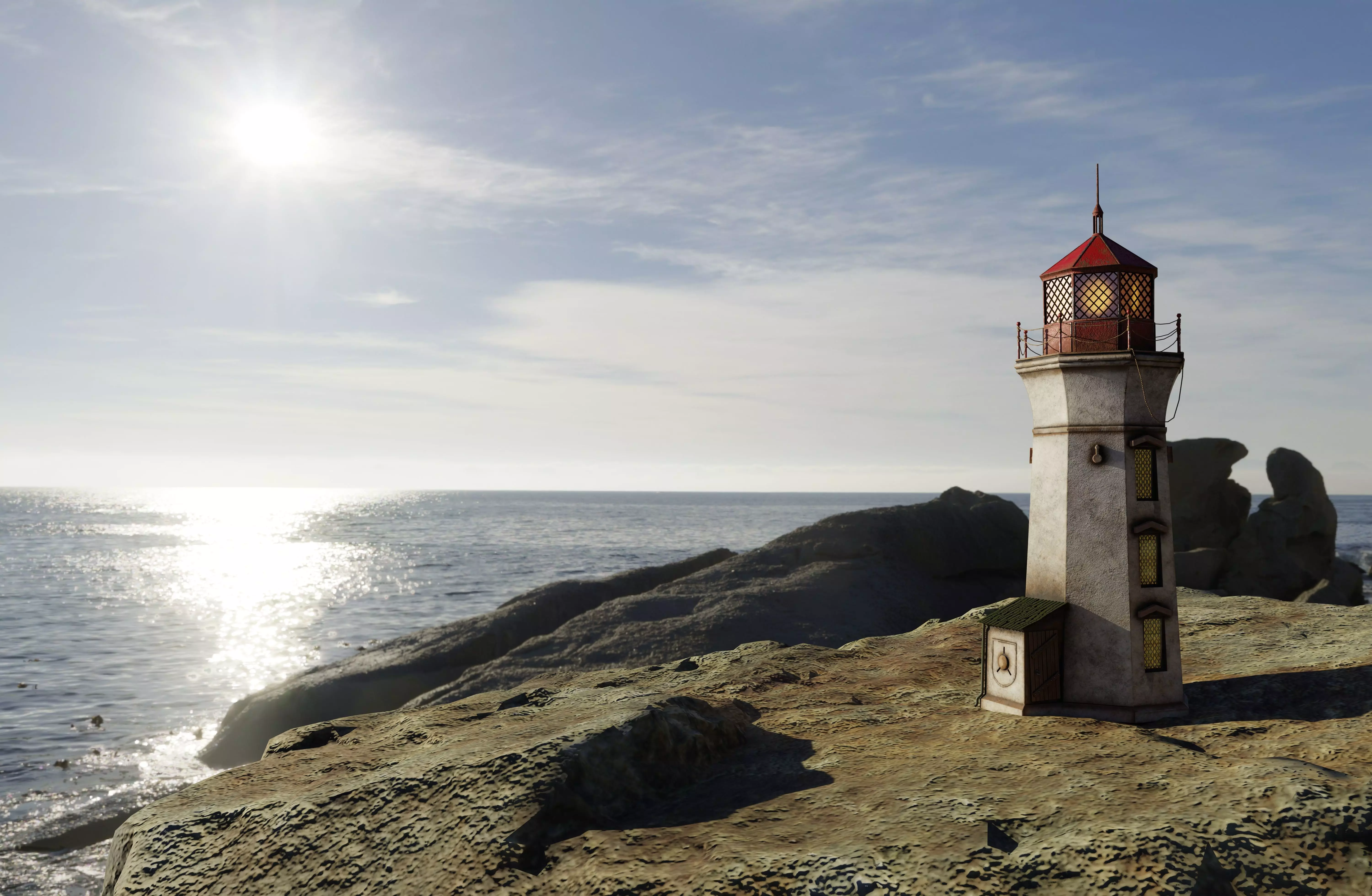 Lighthouse red 3D model_0