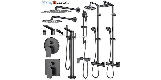 Mixers IDEAL standard set 128 3D model