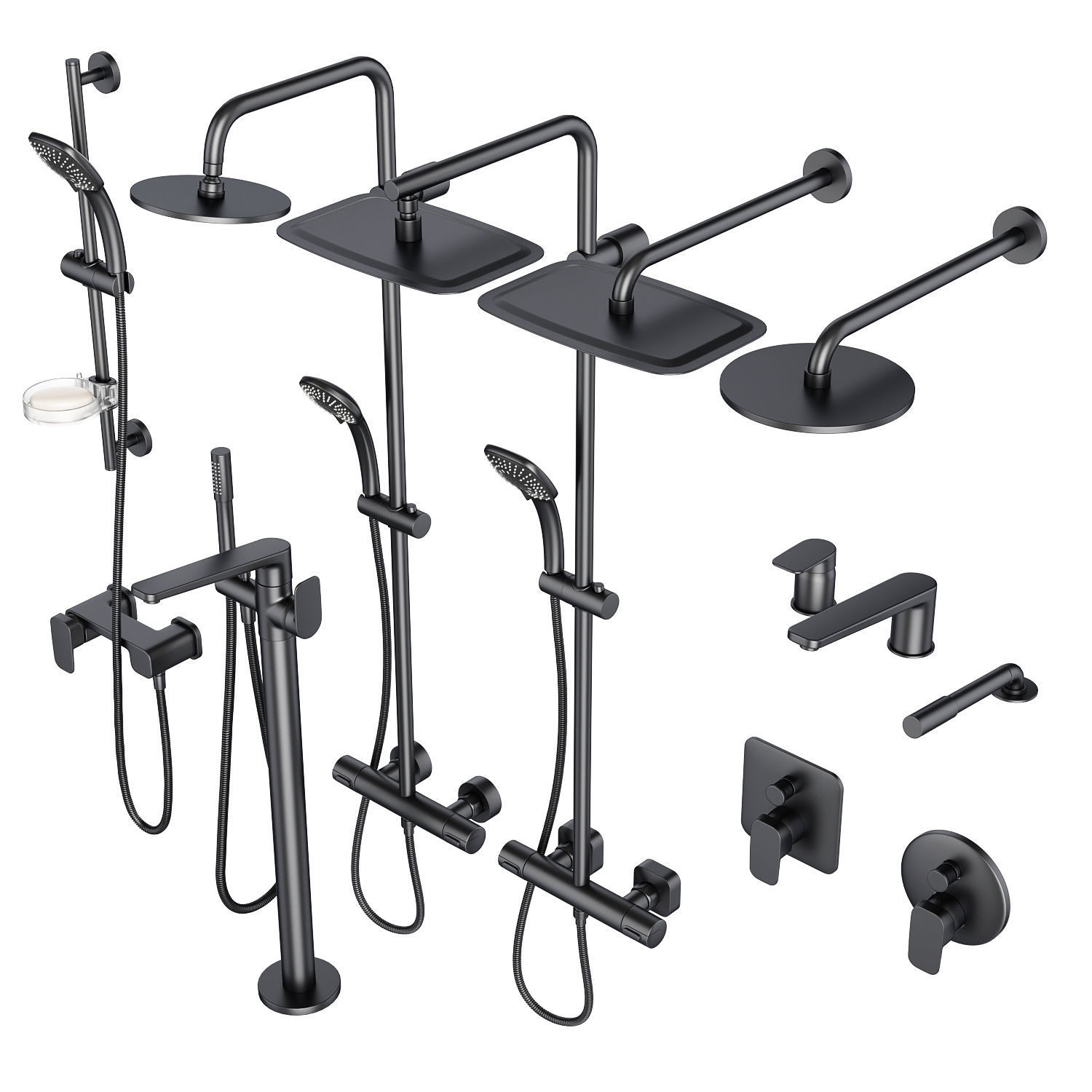 Mixers IDEAL standard set 128 3D model_18