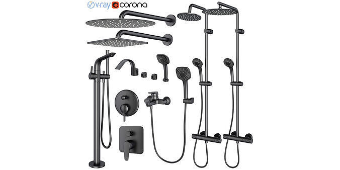 Mixers IDEAL standard set 130 3D model