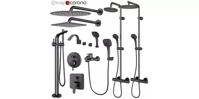 Mixers IDEAL standard set 130 3D model