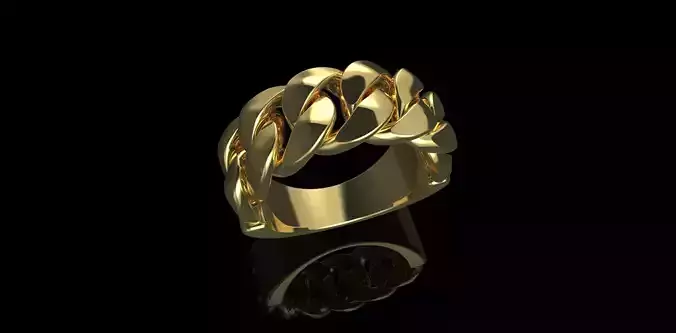 Cuban ring without diamond 6 3D print model