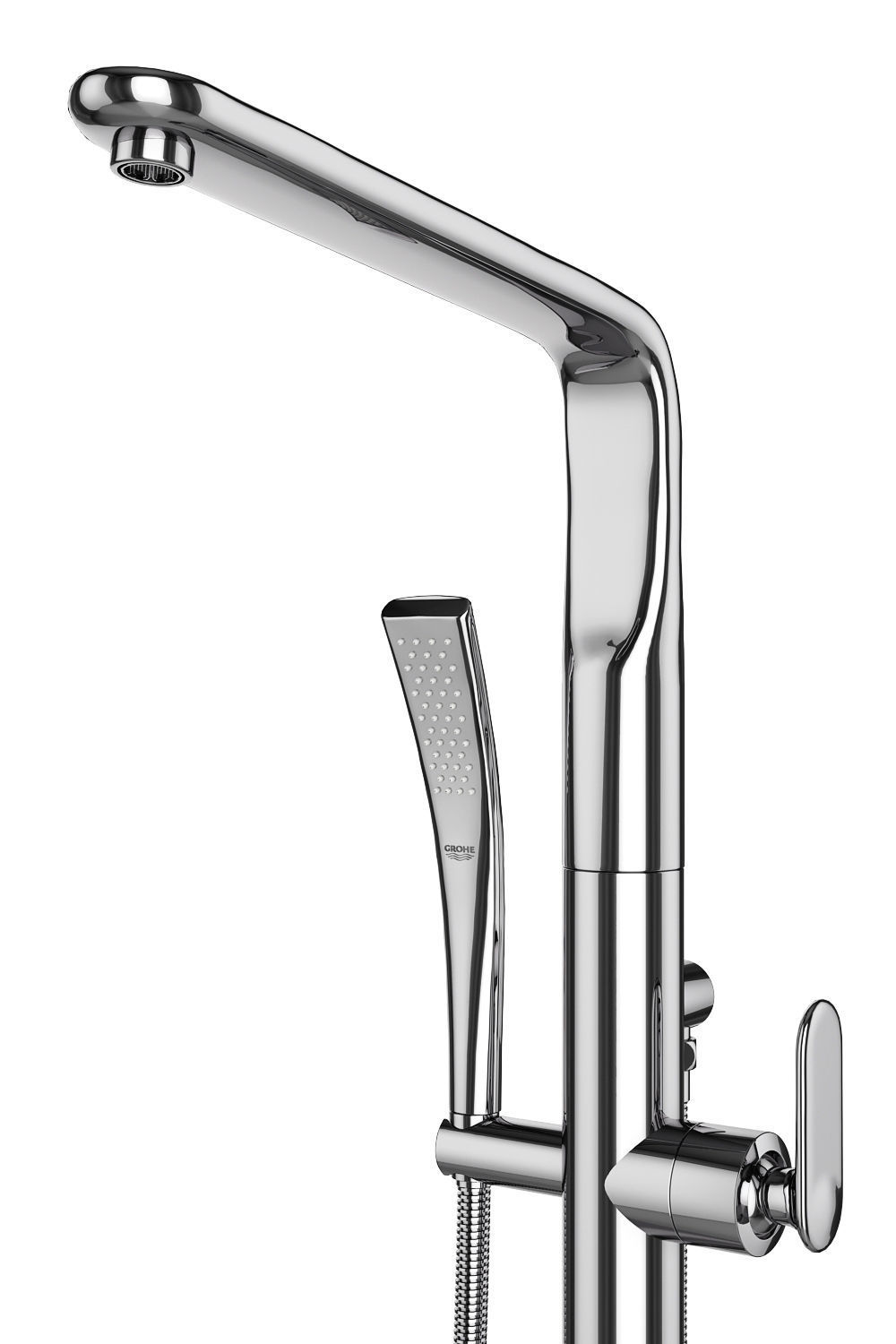 Free standing bath mixers Grohe and Ideal standard set 131 3D model_9