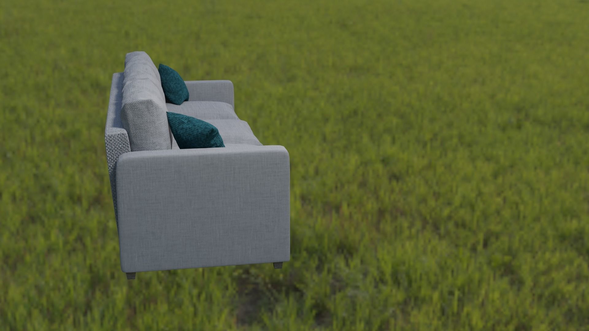 Grey Couch 3D model_1