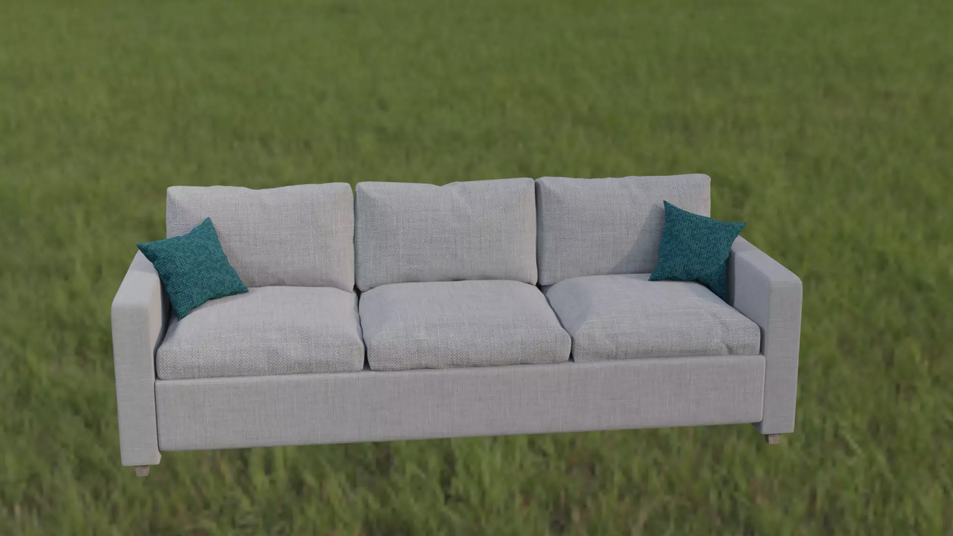 Grey Couch 3D model_0