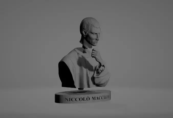 Niccolo Machiavelli 3d Model Sculpture