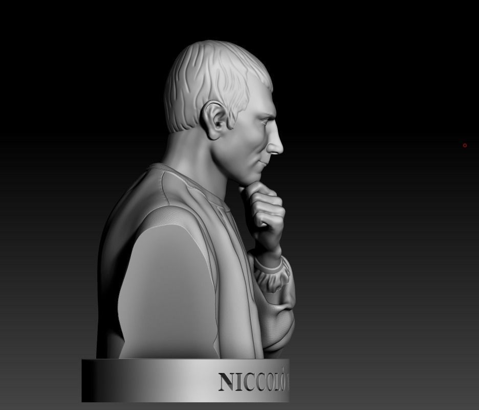 Niccolo Machiavelli 3d Model Sculpture 3D print model_3