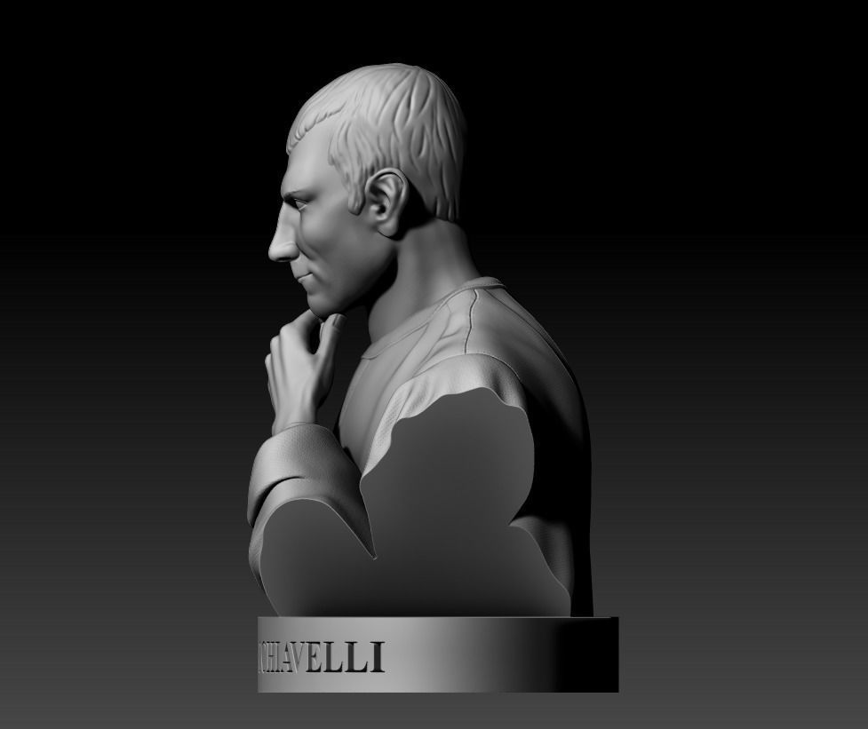 Niccolo Machiavelli 3d Model Sculpture 3D print model_5
