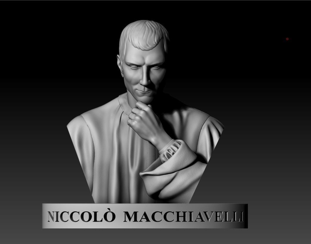 Niccolo Machiavelli 3d Model Sculpture 3D print model_2