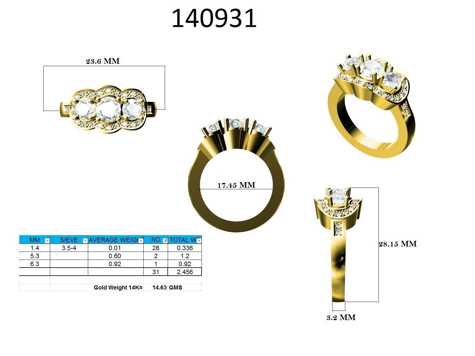 Ring - 140931 3D print model_12