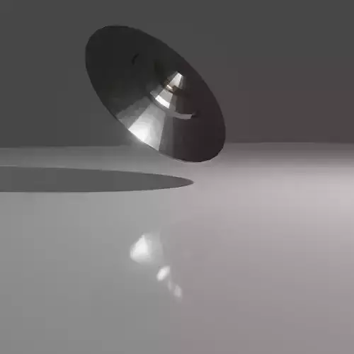 UFO Low poly Model flying saucer with shadow 3D model