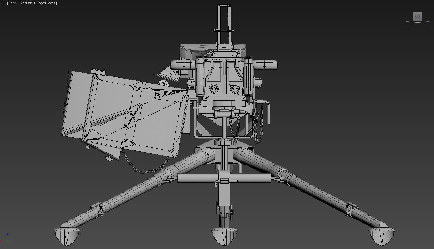 Grenade Launcher MK-19 Low-poly 3D model_8