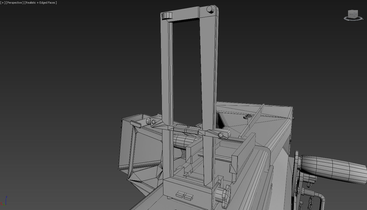 Grenade Launcher MK-19 Low-poly 3D model_12