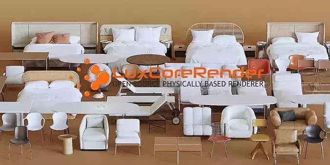 Luxcore Furniture Mega Pack 3D model