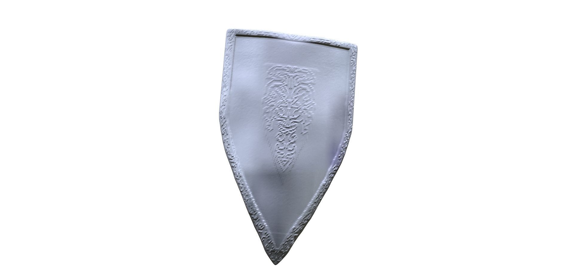 Kite Shield Low-poly 3D model_1