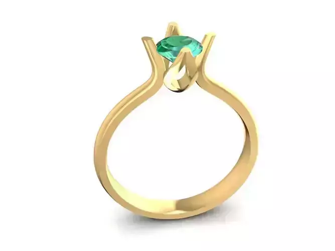 Elegant Solitaire Gemstone Ring Classic Jewelry Design 2328
