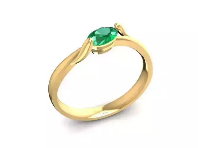 Solitaire Round Stone Women Ring Jewelry 2330