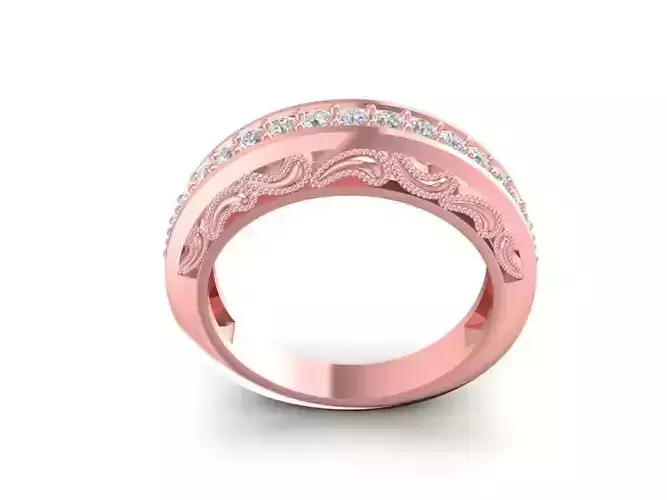 Elegant Womens Diamond Band Ring  2331