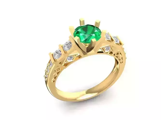 Elegant Emerald Stone Fashion Ring for Women 2332