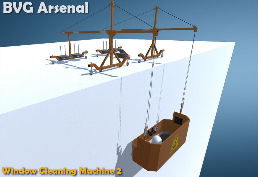 Window Cleaning Machine 2 - HQ Low-poly 3D model_3