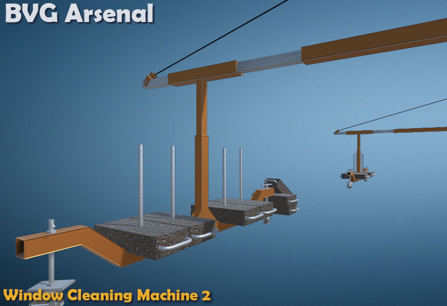 Window Cleaning Machine 2 - HQ Low-poly 3D model_7