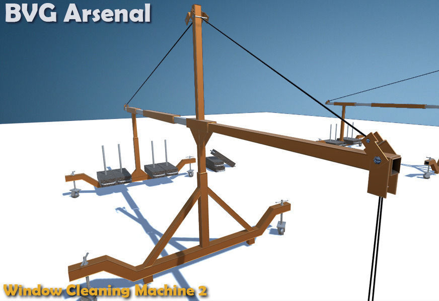 Window Cleaning Machine 2 - HQ Low-poly 3D model_2