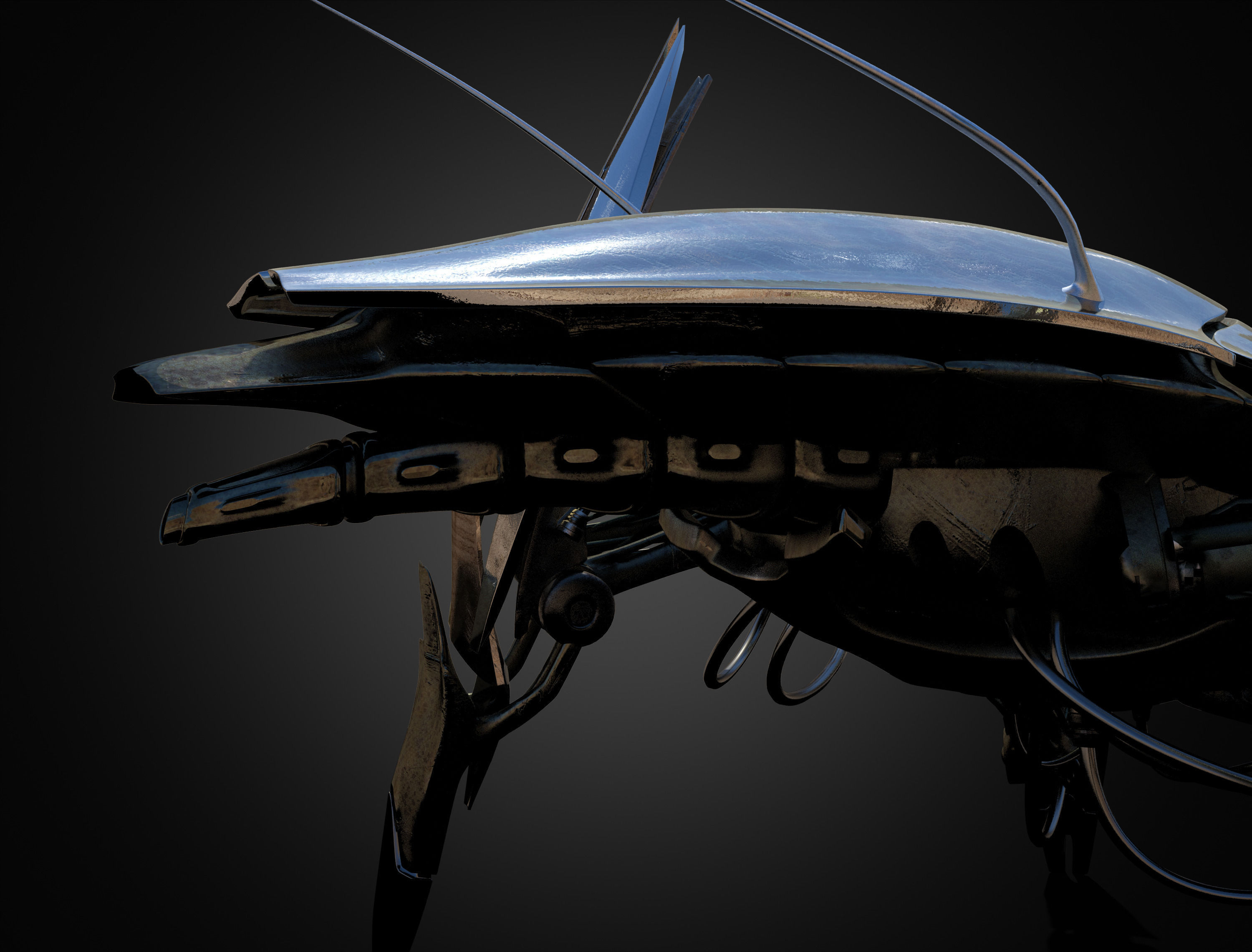 Animated Sci-Fi Quadruped Robot 3D model_10