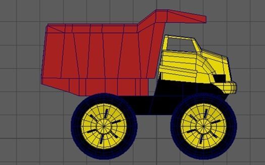 truck toy Low-poly 3D model_2