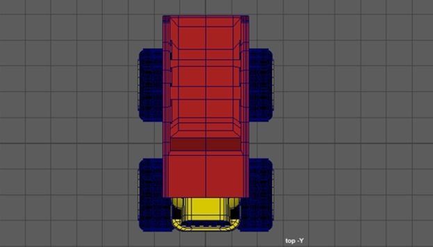 truck toy Low-poly 3D model_6