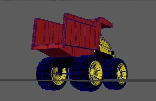 truck toy Low-poly 3D model_4
