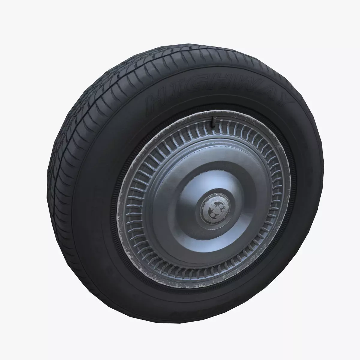 Classic sedan wheel PBR Low-poly 3D model