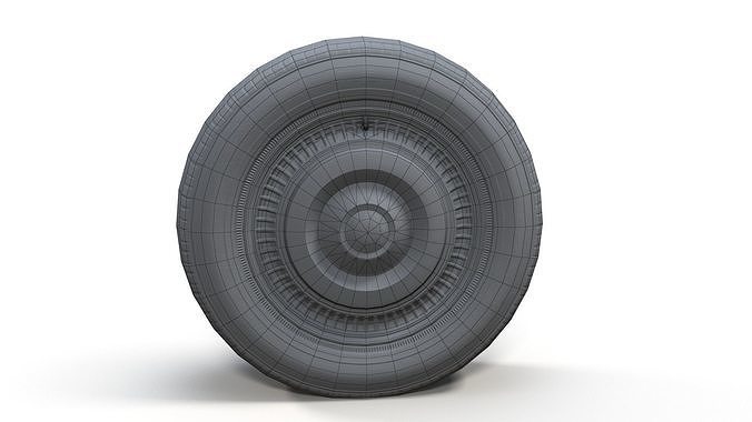 Classic sedan wheel PBR Low-poly 3D model 6