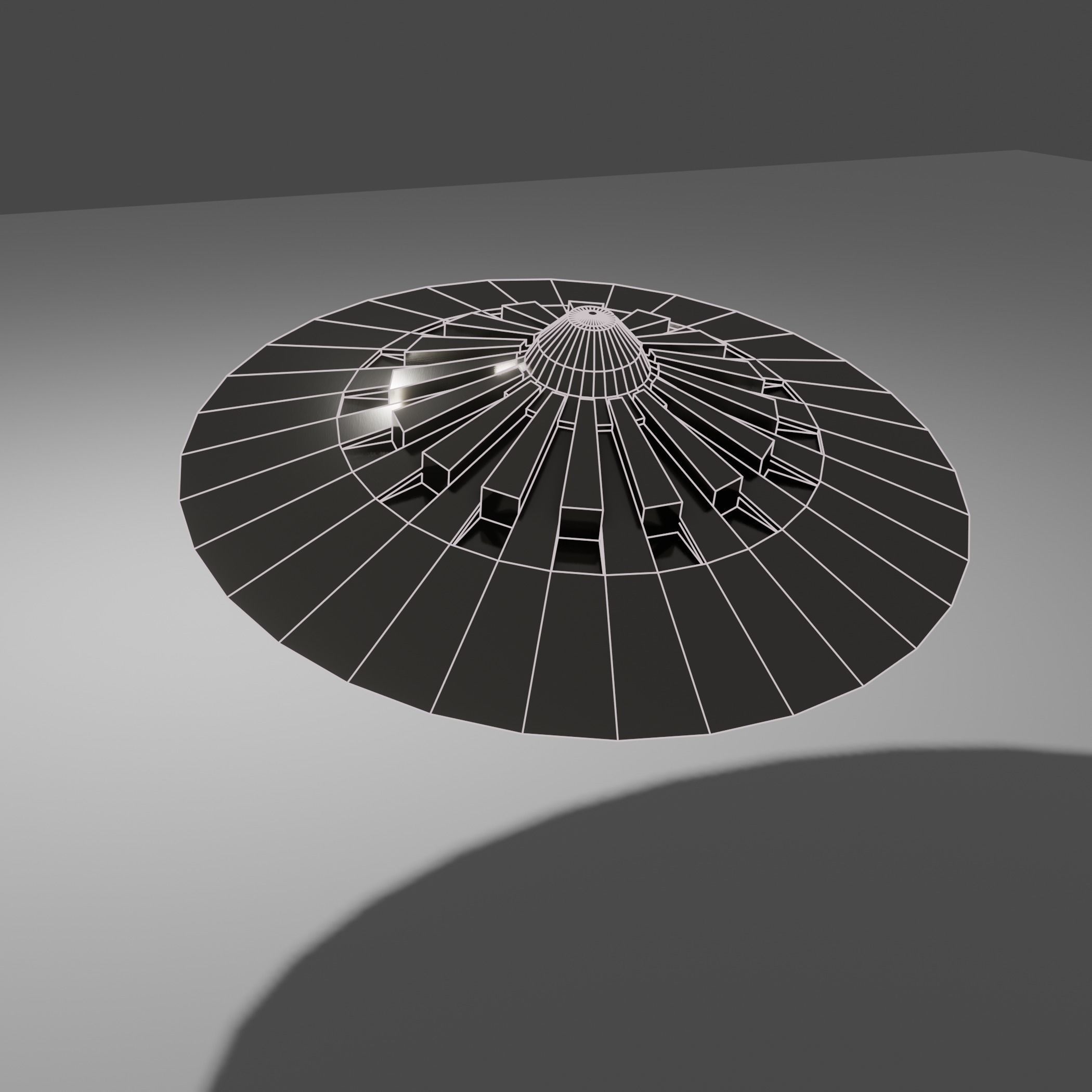 Mysterious UFO craft  3D model_7