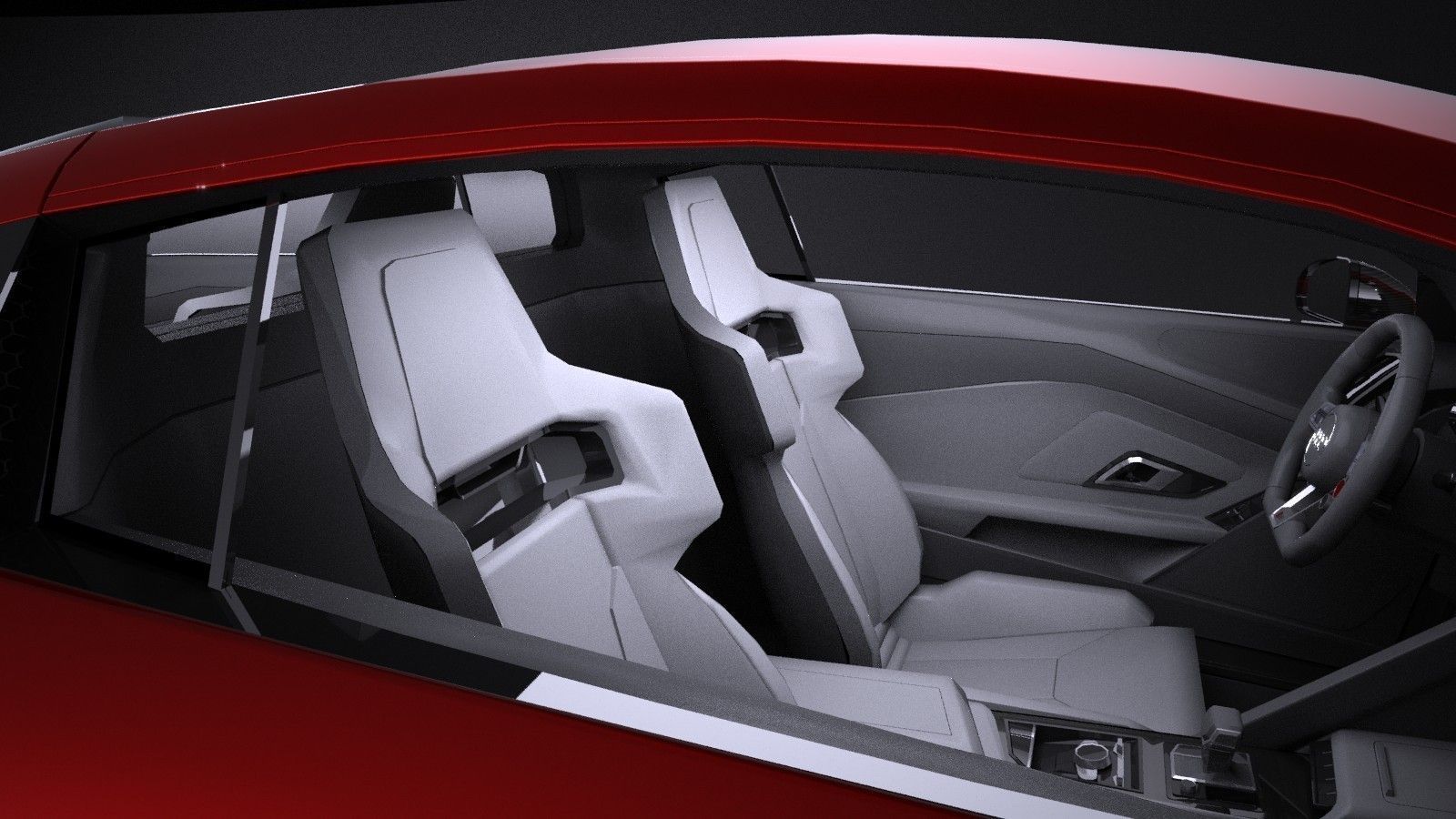 HQ LowPoly Audi R8 V10 Plus 2016 Low-poly 3D model_10