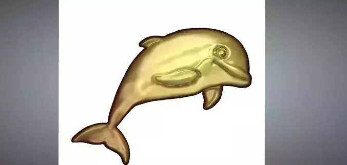 dolphin  flat back Free 3D print model