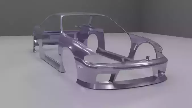 BodyKit for Nissan Silvia S14 Zenki D-Max Type I 1 Inspired Low-poly 3D model