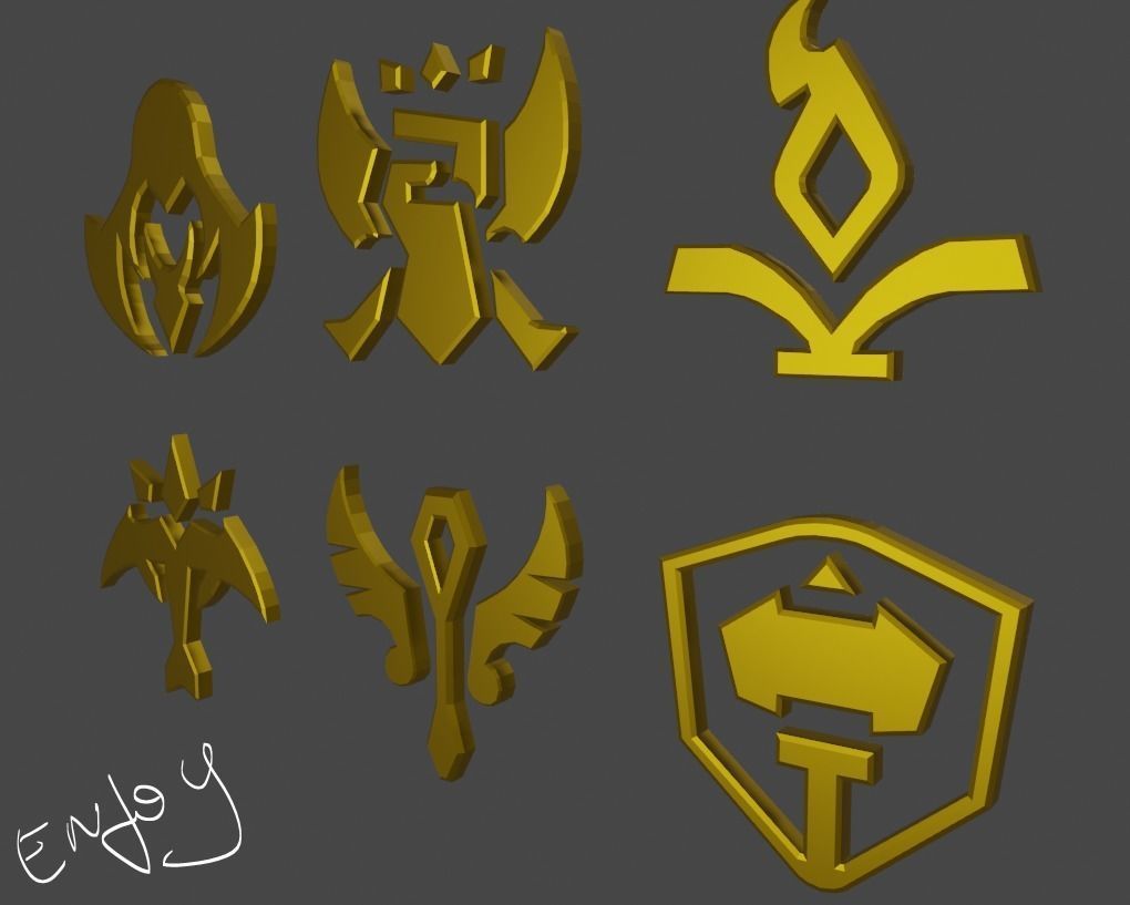 L-o-L Wild Rift - Roles Decoration - TANK 3D print model_2