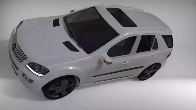 MercedesML mercedes suv in studio Free 3D model