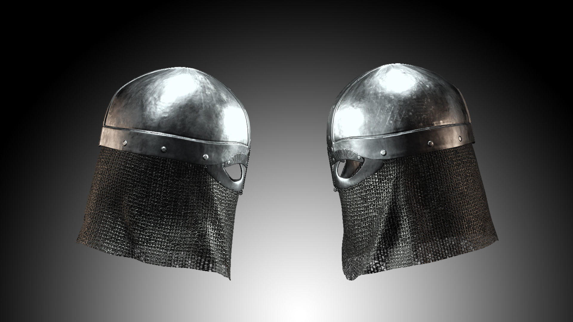 Slavic Helmet - 10th Century Low-poly 3D model_2