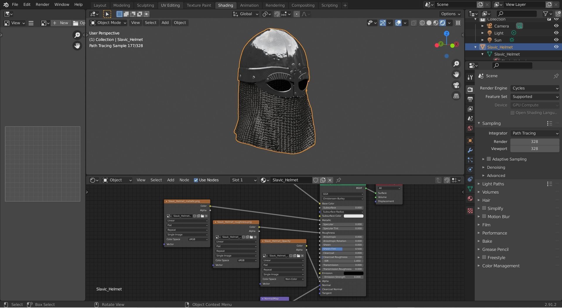 Slavic Helmet - 10th Century Low-poly 3D model_5