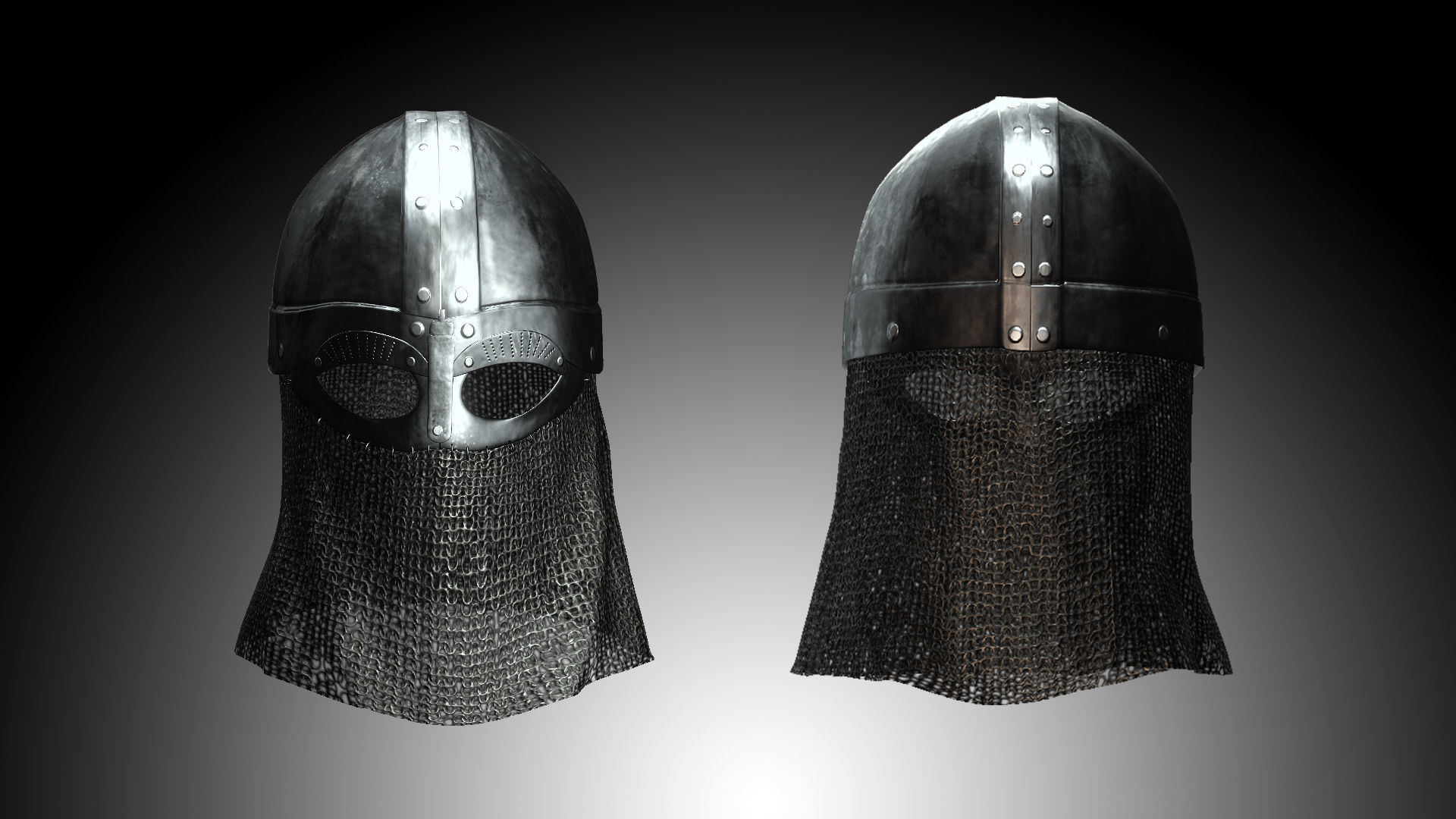Slavic Helmet - 10th Century Low-poly 3D model_3