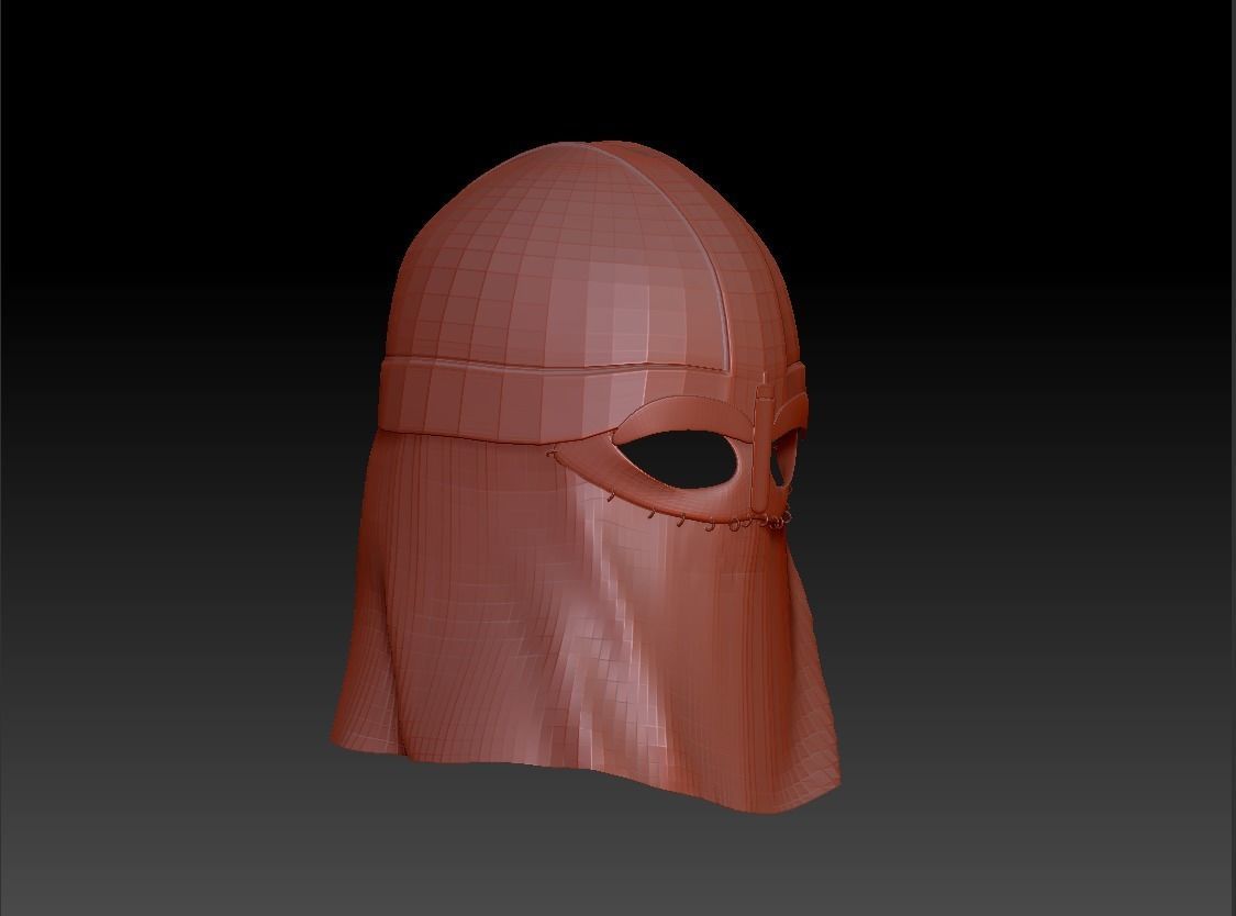 Slavic Helmet - 10th Century Low-poly 3D model_4