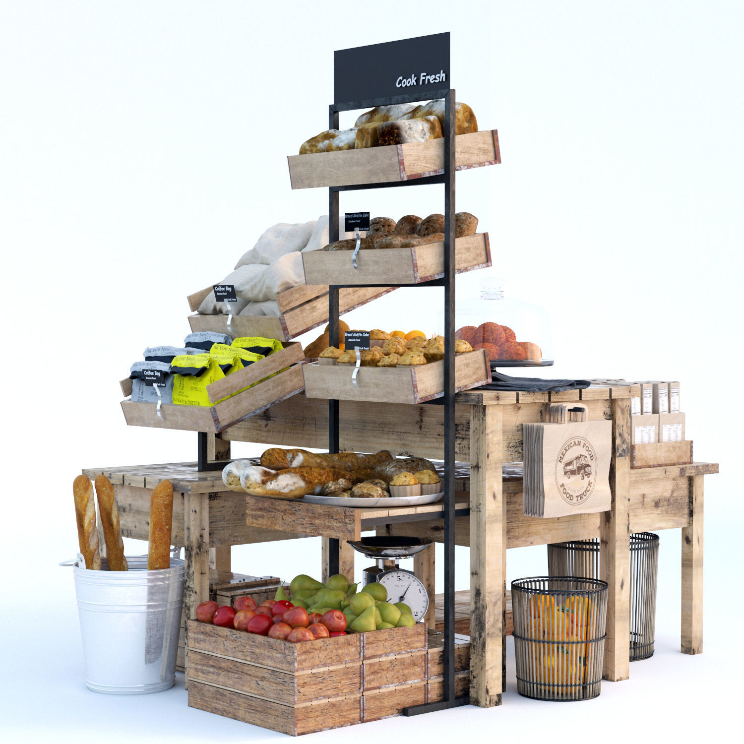 Market Place  3D model_1