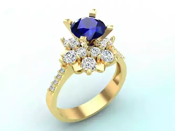 Diamond Rings - Cluster ring  - Womens Rings