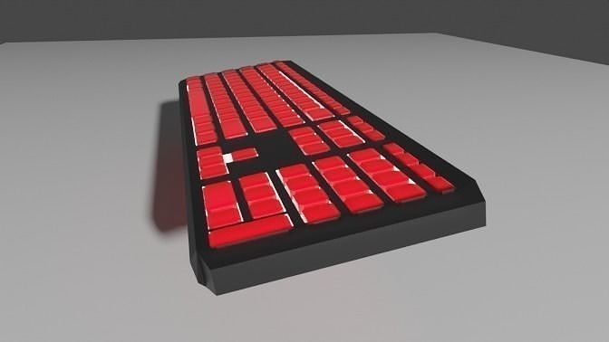 bt gaming keybord Free 3D model