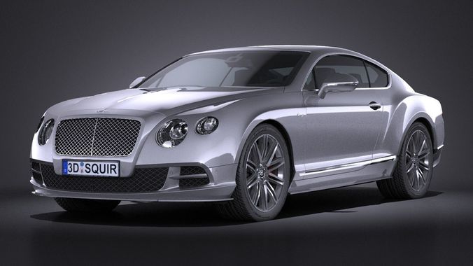 HQ LowPoly Bentley Continental GT Speed 2015 Low-poly 3D model